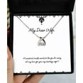thumbnail image 1 of amangny Love Wife, A Hundred Hearts Would be Too Few to Carry All My Love for You My Darling!!!, Wife Wishbone Dancing Necklace from Husband, 1 of 6
