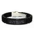thumbnail image 1 of amangny Motivational Dealer, Sorry This Guy is Already Taken by an Awesome Dealer, Dealer Black Glidelock Clasp Bracelet from Colleagues, 1 of 1