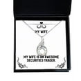 thumbnail image 1 of amangny Motivational Wife, My Wife is an Awesome Securities Trader, Christmas Rising Phoenix Necklace for Wife, 1 of 6