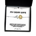 thumbnail image 1 of amangny Motivational Wife Sunflower Bracelet, Wishing That we Both Would Have a Great time Today!, Present for Wife, Unique Idea from Husband, 1 of 5