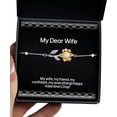 thumbnail image 1 of amangny My Wife, My Friend, My Confidant.My Everything! Happy Valentine's Day! Wife Sunflower Bracelet, Special Wife, Jewelry for Wife, 1 of 5