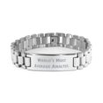 thumbnail image 1 of amangny New Analyst, World's Most Average Analyst, Nice Holiday Ladder Bracelet from Coworkers, 1 of 3