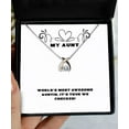 thumbnail image 1 of amangny New Aunt Gifts, World's Most Awesome Auntie, It's True We Checked!, Christmas Wishbone Dancing Necklace for Aunt, 1 of 5