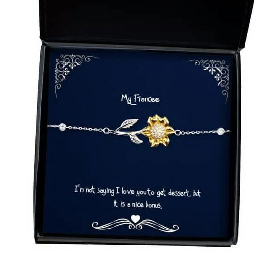 amangny Nice Fiancee Gifts, I'm not Saying I Love You to get Dessert, but it is a Nice, Special Holiday Sunflower Bracelet from, Fiancee Birthday Gift Ideas, Fiancee Birthday Present, Fiancee