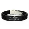 thumbnail image 1 of amangny Only The Strong Become Dancers. Black Glidelock Clasp Bracelet, Dancer P, 1 of 1
