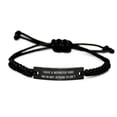 thumbnail image 1 of amangny Perfect Reporter, I Have a Reporter Voice. and I'm Not Afraid to Use It, Reporter Black Rope Bracelet from Team Leader, 1 of 1