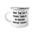 thumbnail image 1 of amangny Radiation therapist Gifts For Coworkers, Sorry This Guy Is Already, Nice Radiation therapist 12oz Camper Mug, From Team Leader, Radiation therapist mug, Radiation therapist travel mug, 1 of 2