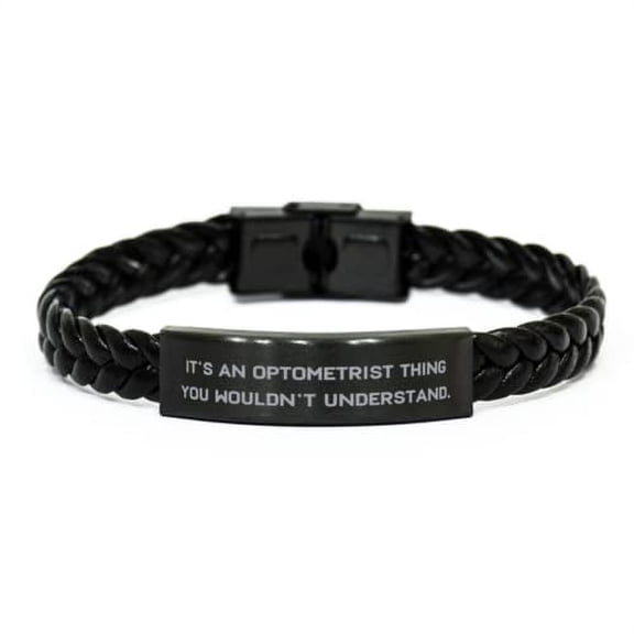 amangny Reusable Optometrist Braided Leather Bracelet, It's an Optometrist Thing You, Present for Coworkers, Brilliant from Team Leader