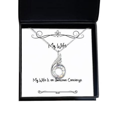 amangny Reusable Wife Rising Phoenix Necklace, My Wife is an Awesome Concierge, Cheap for, Christmas
