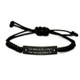 thumbnail image 1 of amangny Sarcasm American Bobtail Cat Black Rope Bracelet, I Just Want to Be a Stay at Home, Present for Cat Lovers, Cheap Gifts from Friends, 1 of 1