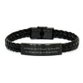 thumbnail image 1 of amangny Sarcasm Minister, If at First You Don't Succeed, Try Doing What Your Minister, Love Braided Leather Bracelet for Friends from Friends, 1 of 1
