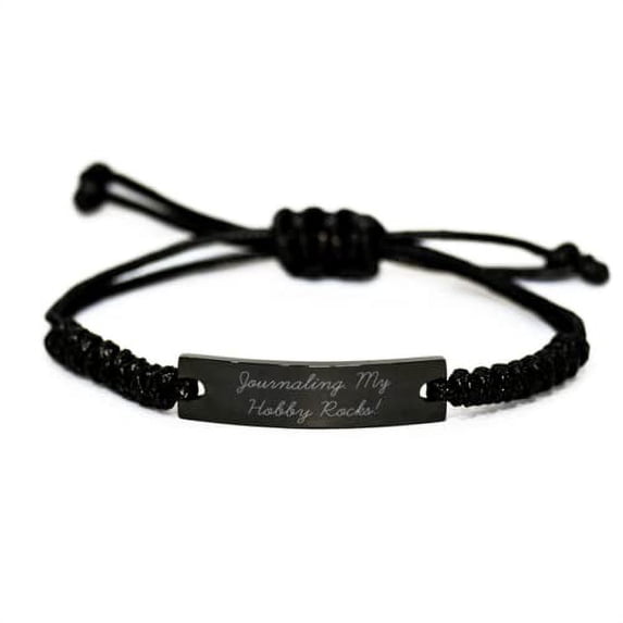 amangny Sarcastic Journaling Gifts, Journaling. My Hobby Rocks!, Journaling Black Rope Bracelet from Friends