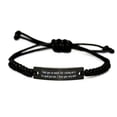 thumbnail image 1 of amangny Sarcastic Mommy Black Rope Bracelet, Thank You so Much for Raising me to be a Good, Present for Mom, Inspirational from Daughter, 1 of 1
