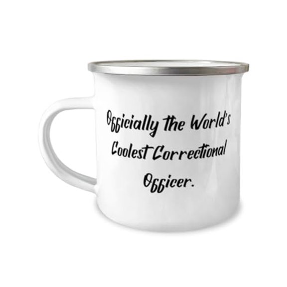 amangny Special Correctional officer 12oz Camper Mug, Officially the World's Coolest, Present For Men Women, Cool Gifts From Team Leader, Correctional officer appreciation gift, Correctional officer