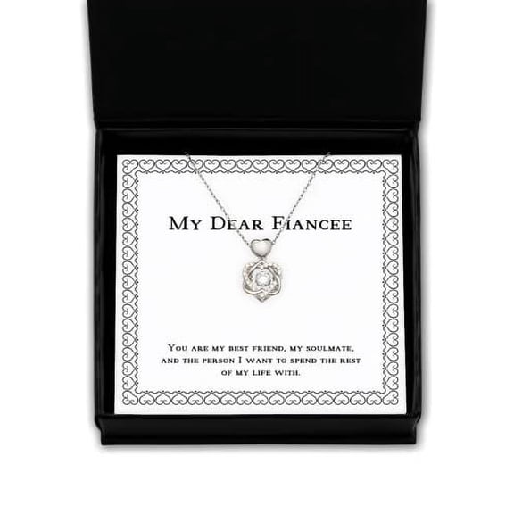 amangny Special Fiancee Gifts, You are My Best Friend, My Soulmate, and The Person I, Sarcasm Holiday Heart Knot Silver Necklace from, Hanukkah Gifts, Kwanzaa Gifts, Birthday Gifts,