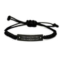 thumbnail image 1 of amangny Special Single mom Black Rope Bracelet, I Love You mom! You are The Best mom Ever!, Epic Gifts for Mother, Engraved Bracelet, 1 of 1