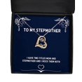 thumbnail image 1 of amangny Stepmother Gifts For Mom, I Have Two Titles Mom And Stepmother[], Joke Stepmother Love Dancing Necklace, Jewelry From Daughter, Stepmom, Mothers day, Gift ideas, Gifts for her, Birthday, 1 of 5