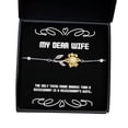thumbnail image 1 of amangny The Only Thing More Badass Than a Missionary is a Missionary's Wife. Sunflower Bracelet, Wife Present from Husband, Fun Jewelry for Wife, 1 of 5