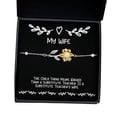 thumbnail image 1 of amangny The Only Thing More Badass Than a Substitute Teacher is a. Sunflower Bracelet, Wife Present from Husband, Inspirational Jewelry for Wife, 1 of 5