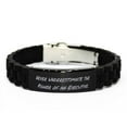 thumbnail image 1 of amangny Unique Idea Executive Black Glidelock Clasp Bracelet, Never Underestimat, 1 of 1