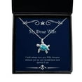 thumbnail image 1 of amangny Unique Idea Wife, I Will Always Love You, Wife, Because Without You no one Would, Beautiful Opal Turtle Necklace for Wife from Husband, 1 of 6