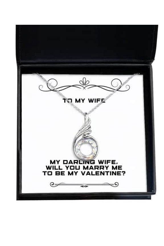 Unique Idea Wife Rising Phoenix Necklace, My Darling Wife, Will You Marry me to be My, Inspire for Wife, Valentine's Day