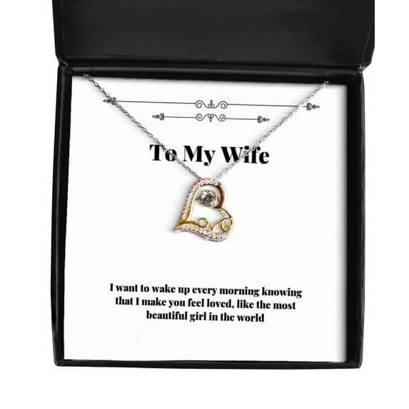 amangny Unique Wife Gifts, I Want to Wake up Every Morning Knowing That I Make You Feel, Fun Birthday Love Dancing Necklace from Wife, Happy Birthday
