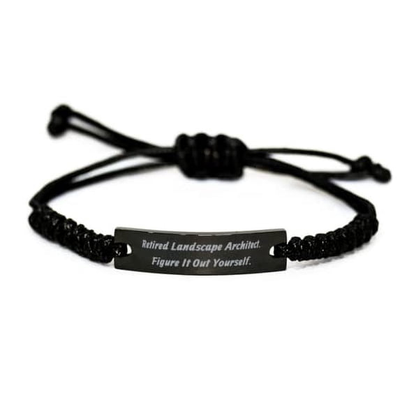 amangny Useful Landscape Architect, Retired Landscape Architect. Figure It Out Yourself, New Holiday Black Rope Bracelet for Men Women