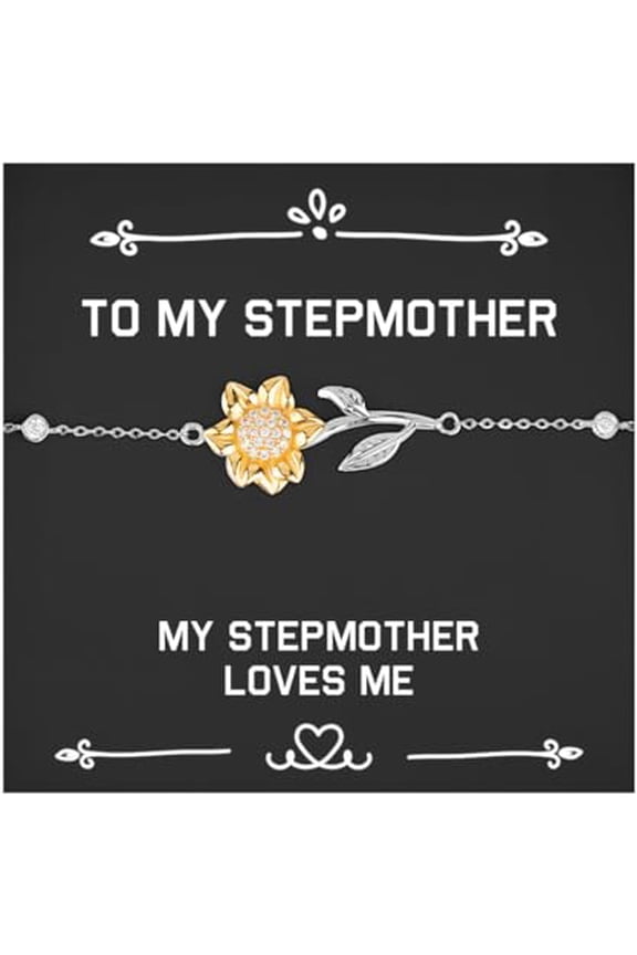 Useful Stepmother Gifts, My Stepmother Loves Me, Stepmother Sunflower Bracelet From Son, Gifts For Mother, Unique stepmother gifts, Gifts for stepmothers, Stepmother gift ideas, Personalized