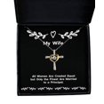 thumbnail image 1 of amangny Useful Wife, All Women are Created Equal but Only The Finest are Married to a, New Holiday Cross Dancing Necklace for Wife, 1 of 6