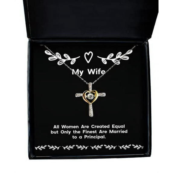 amangny Useful Wife, All Women are Created Equal but Only The Finest are Married to a, New Holiday Cross Dancing Necklace for Wife