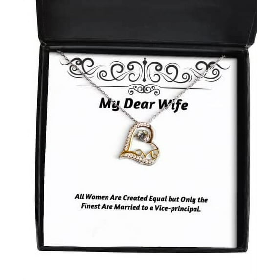 amangny Useful Wife, All Women are Created Equal but Only The Finest are Married to a Vice, Cheap Love Dancing Necklace for Wife from Husband