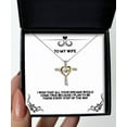 thumbnail image 1 of amangny Useful Wife, I Wish That All Your Dreams Would Come True Because I Plan to be There Every, Wife Cross Dancing Necklace from Husband, 1 of 6