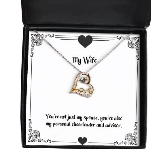 amangny Wife Gifts for Wife, You're not just My Spouse, You're Also My Wife Love Dancing Necklace, Jewelry from Husband, Gift for Wife, Gift for Girlfriend, Gift for mom, Gift for her, Unique