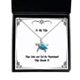 thumbnail image 1 of amangny Wife Gifts for Wife, Keep Calm and Let The Psychologist Wife Handle It, Fancy Wife Opal Turtle Necklace, from Husband, 1 of 6