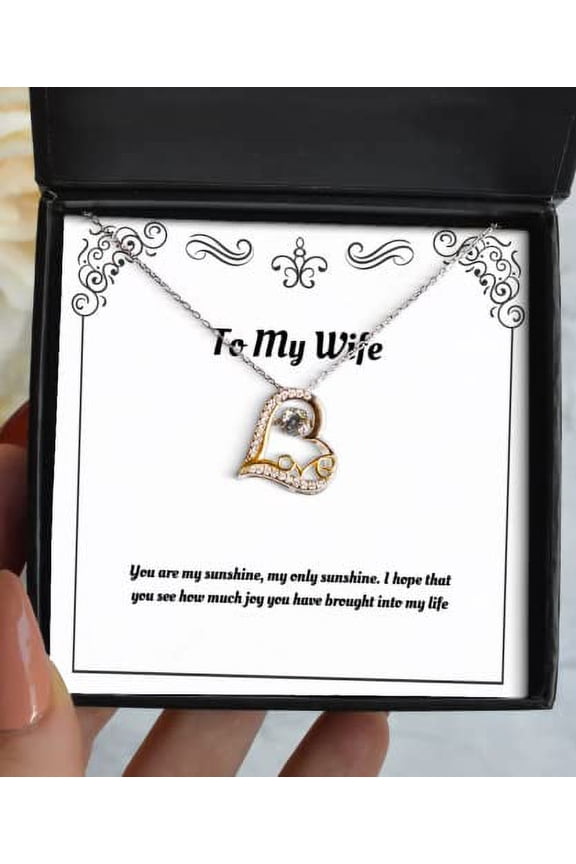 Wife Gifts for Wife, You are My Sunshine, My only Sunshine. I Hope That You See How, Unique Wife Love Dancing Necklace, Jewelry from Husband