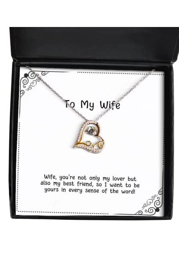 Wife, You're not only My Lover but Also My Best Friend, so I Want to! Love Dancing Necklace, Wife Jewelry, Cheap Gifts for Wife, Wedding Gifts, Bride Gifts, Gifts for Her, St, Th