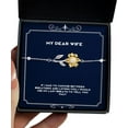 thumbnail image 1 of amangny Wife for Wife, If I had to Choose Between Breathing and Loving You, I Would use, Useful Wife Sunflower Bracelet, Jewelry from Husband, 1 of 5
