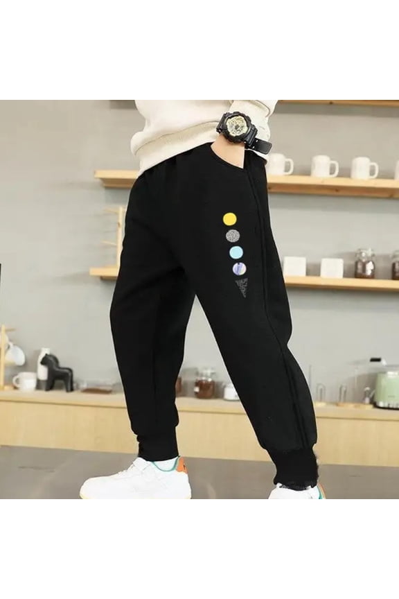Wancir Boys Fleece Sweatpants, Midweight Cotton/Poly Fleece Pants for Boys, Cuffed Sweats