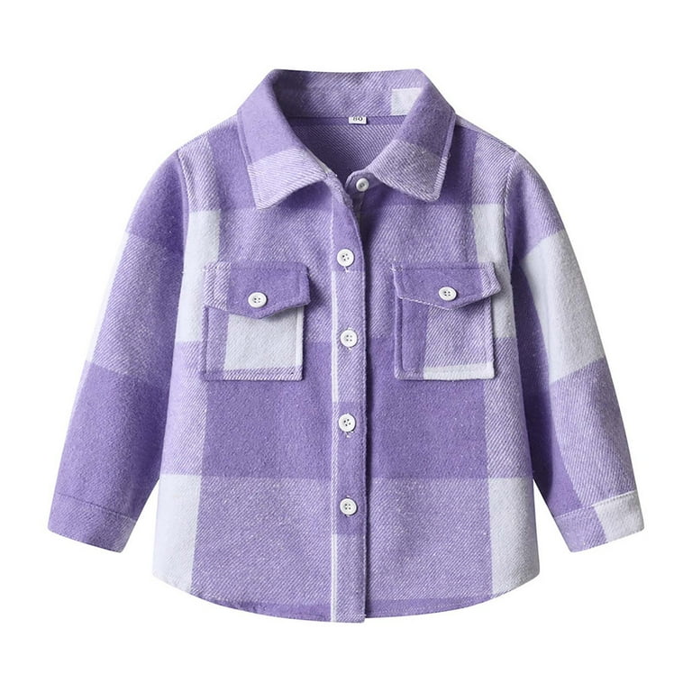 PURPLE FLANNEL PLAID SHIRT, CHILD PURPLE FLANNEL PLAID SHIRT, CHILD