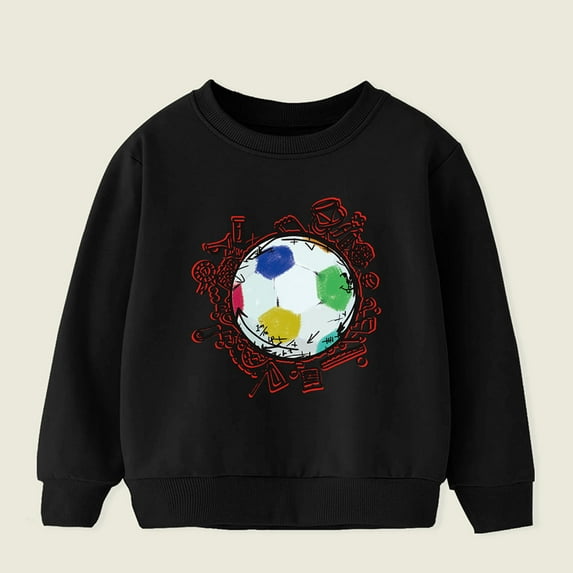 Wancir Girl's Cute Graphic Crewneck Sweatshirt Long Sleeve Drop Shoulder Pullover Shirt Tops