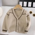 thumbnail image 1 of Wancir Girls Cropped Cardigan Sweaters Long Sleeve Cable Knit Button Front Sweater 5-12Y, 1 of 3