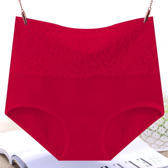 Wancir High Waisted Underwear for Women Tummy Control Cotton Postpartum Plus Size Ladies Panties Briefs Pack