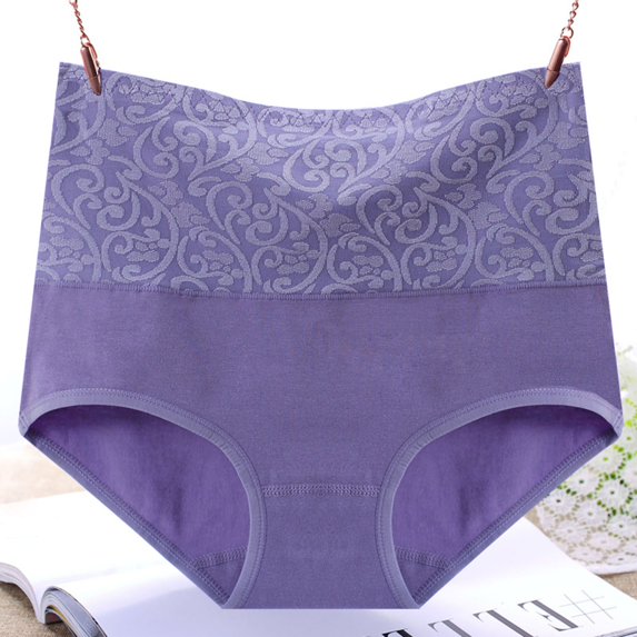 Wancir High Waisted Underwear for Women Tummy Control Cotton Postpartum Plus Size Ladies Panties Briefs Pack