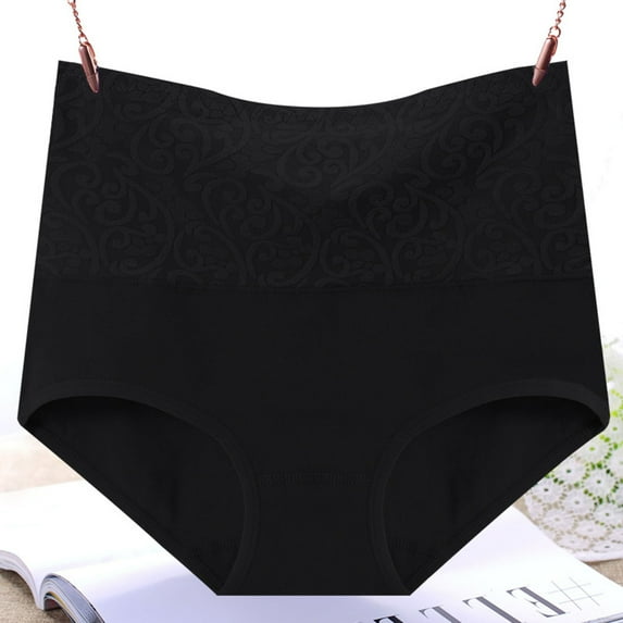 Wancir High Waisted Underwear for Women Tummy Control Cotton Postpartum Plus Size Ladies Panties Briefs Pack