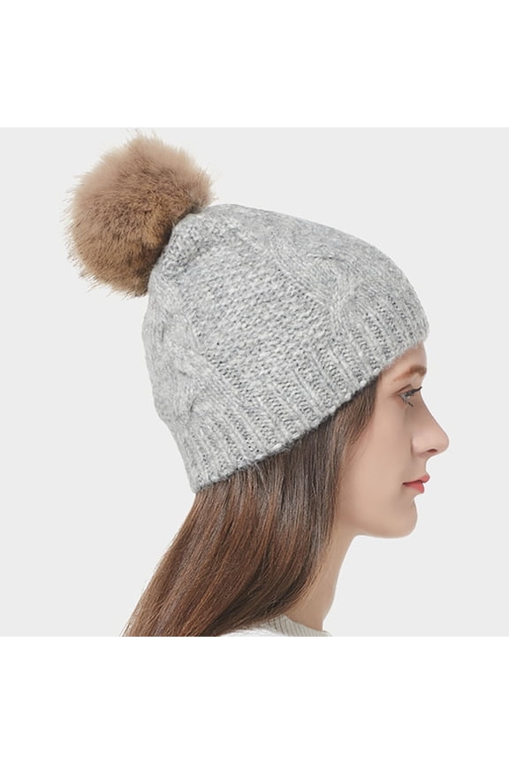 Wancir Knit Beanie Winter Hat, Thermal Thick Polar Fleece Snow Skull Cap for Men and Women