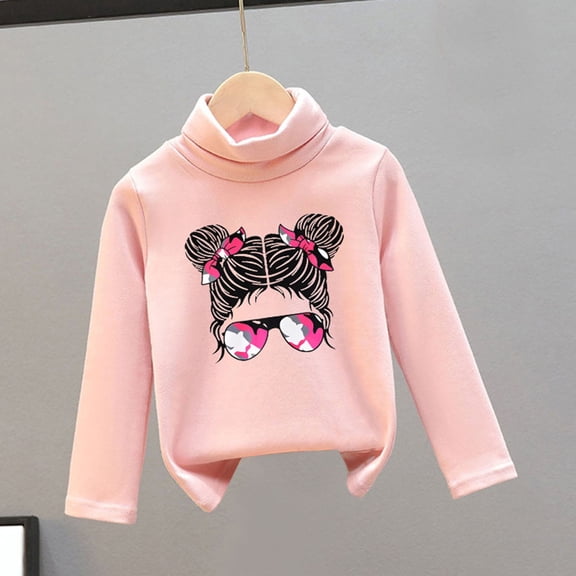 Wancir Little & Big Kids Soft Cotton Midweight Long Sleeve Turtleneck Shirts