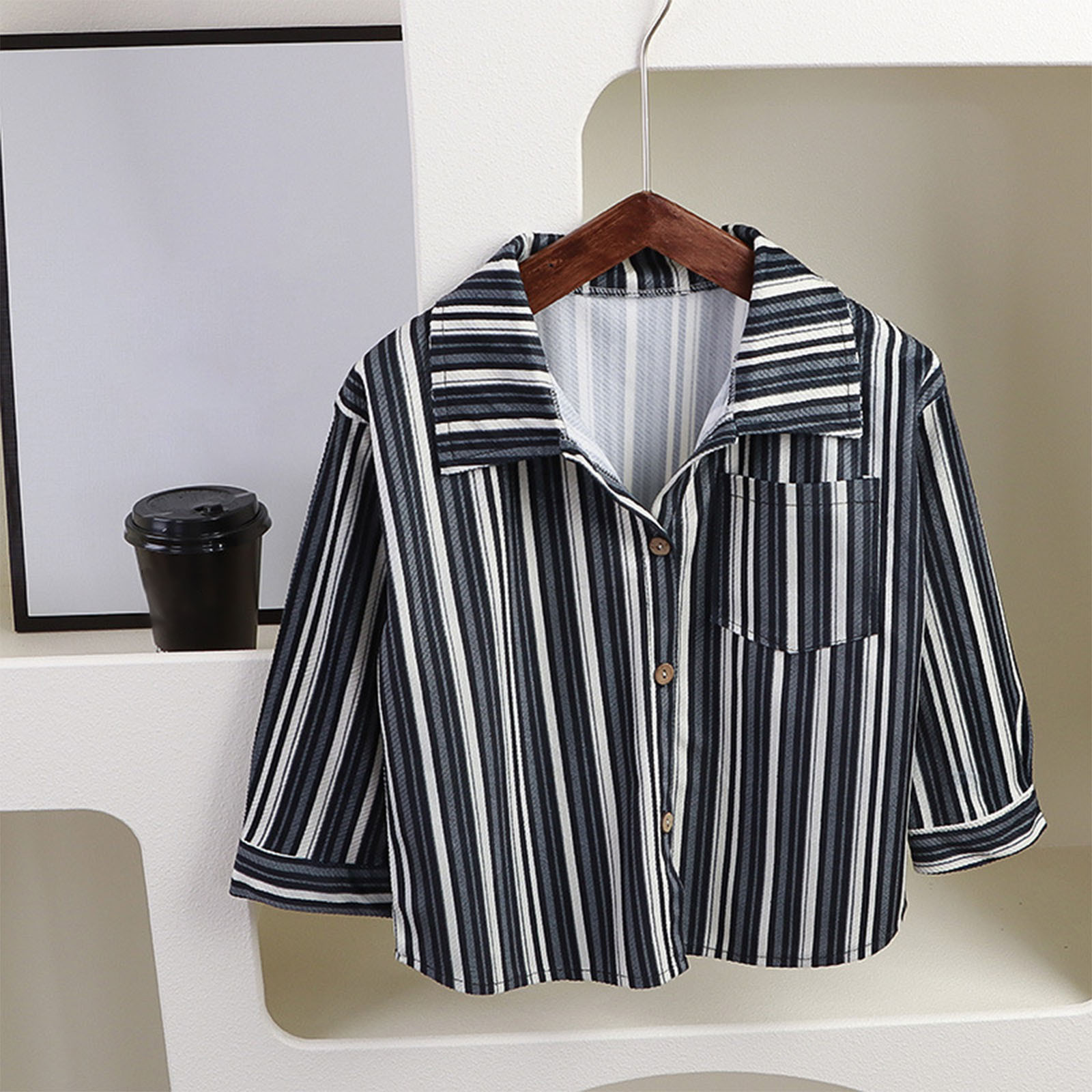 amasding Little Kids Toddler Baby Boy Button Down Cardigan Long Sleeve