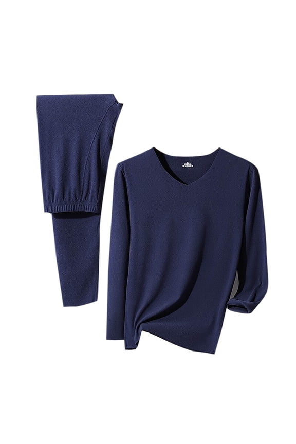 Wancir Long Johns Thermal Underwear for Men Soft Fleece Lined Base Layer Cold Weather Top Bottom Two pieces-Set L-4XL
