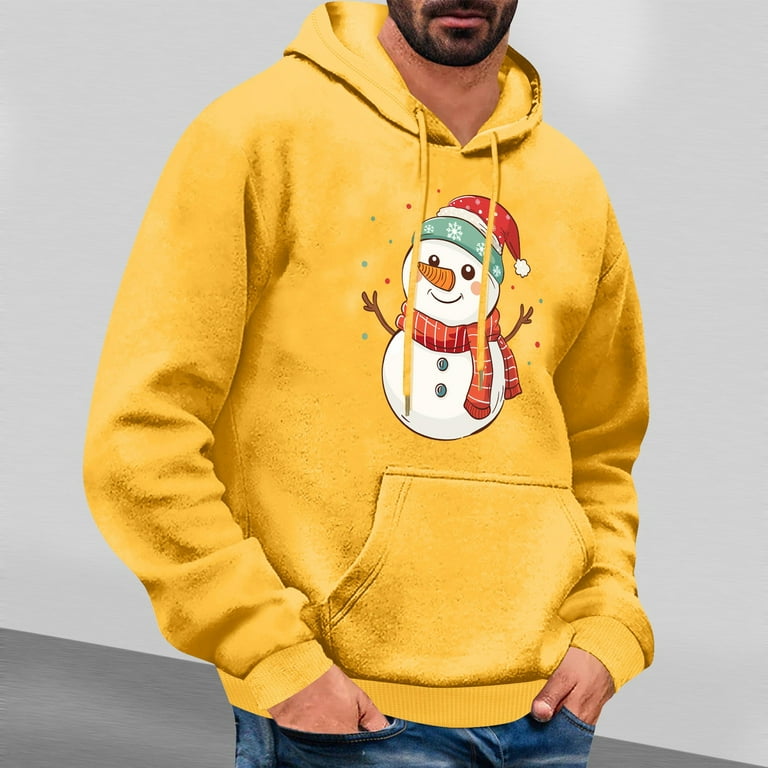 amasding Men s Christmas Sweater Novelty 3D Graphic Sweatshirts Hoodie Drawstring Pullover Hoodie with Pocket